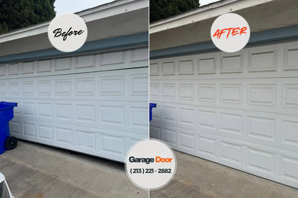 Before and after: garage door repair Ocean City, NJ